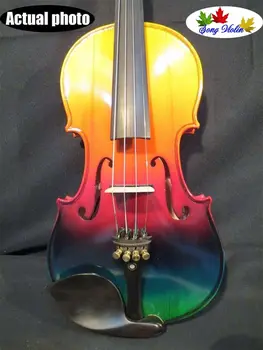 Colorido eléctrica e acústica do violino 4/4 bom som #9069