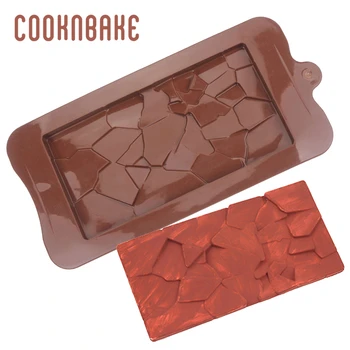 COOKNBAKE Moldes de Silicone para que a Barra de Chocolate Retângulo Quebrar Doces Proteína Barra de Energia do Molde cacos de Vidro em Forma de