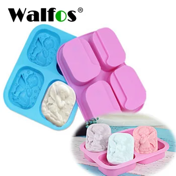 WALFOS Furo 4 Anjos de Silicone de Grau alimentício Material Anjo Casal de Sabão Molde de Bolo Ferramenta do Fabricante