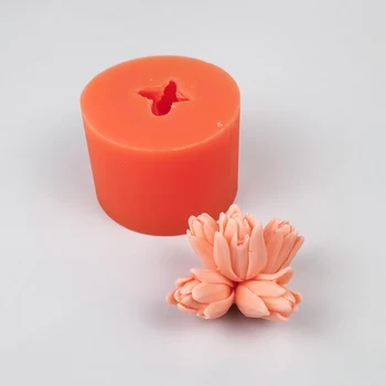 Tulip Flor Rosa Flores Molde de Silicone, feito à mão a Vela do Molde DIY Sabão Moldes Aroma de Gesso Carro Pingente de Moldes de Decoração de Casa de Ferramentas