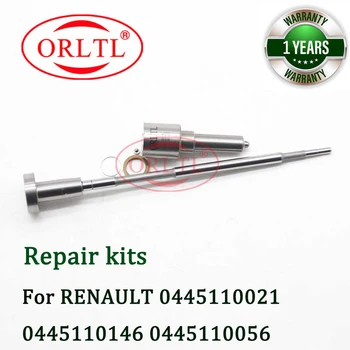 ORLTL 0445110146 0445110021 Injector Kits de Reparo de Válvula de F00VC01005 Bico DSLA140P862 (0433175230) para RENAULT : 7700107165 82002