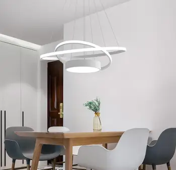 LED moderna luminária pendente para sala de estar sala de jantar cozinha sala de bar, loja de ouro preto cor branca ou de cor de LED luminária