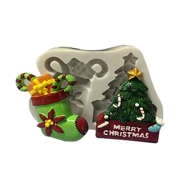 Natal Pastelaria Moldes para Chocolates 3D Silicone de Decoração do Bolo de Ferramentas do Molde de Silicone de Cozimento Para Moldes de Confeiteiro