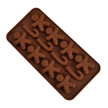 Novo Mini Boneca de Silicone de Chocolate do Molde DIY Resistente de Alta Temperatura da Non-vara do Molde Fácil Demold Fondant Moldes