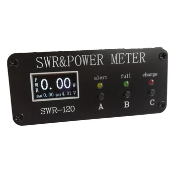 1.8 Mhz 50 mhz 0,5 W-120 SWR HF Curto de Onda de cabos de aço E de Energia de Watt, o Medidor de FM AM CW SSB + Bateria + Botão