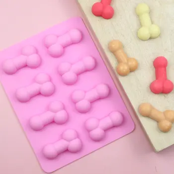 Sexy Pênis Bolo de Moldes de Silicone para Assar Cupcake Muffin Fazer bombons de Chocolate Cubo de Gelo Gelatina de Geléia de Sabão Lápis de Cera Derreter