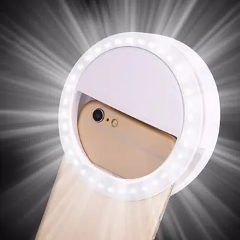 HE22 Telefone Selfie Luz de Clip-On Lâmpada Portátil LED Selfie Anel de Luz Luz de Flash de Câmera de Foto Vídeo luz Para Smartphone
