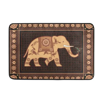 Decorados Elefante Indiano de Borracha antiderrapante, porta de Entrada Tapete ao ar livre Decoração Interior de Carpetes, Tapetes, 23.6