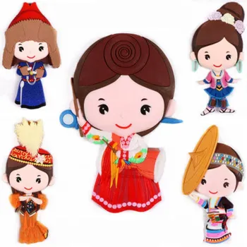 O Estilo chinês de Pessoas Famosas 3D Frigorífico Adesivos de Decoração para Casa Imãs de Geladeira de Viagem do Mundo recordações