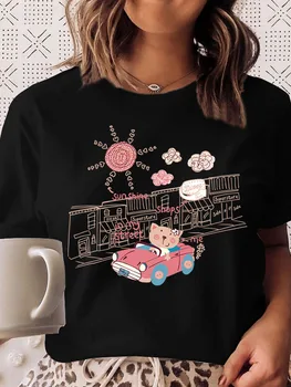 Desenho animado da Senhora T-shirt 2022 Dia de Compras de Moda Manga Curta Estética Roupas de Verão, Camisa de T-shirts Gráfico Superior Feminina T-shirt