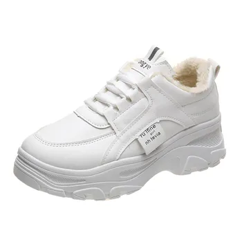Moda 2022 mulheres sapato Homens sapatos outono inverno versátil grossa sola quente pouco de branco de esportes sapatos de algodão