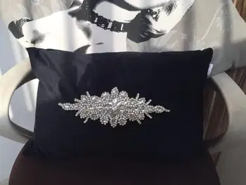 O novo luxo Cintura de almofadas artesanais de costura diamante piscar Capa de Almofada nova almofada macia caso sofá-cama carro da sala de casa Dez FG1180