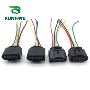 KUNFINE 4PCS/Monte Bobina de Ignição Conector Plug Kit de Reparo para A4 A6 rs4 rs6 a8 Cabo Adaptador 1J0 973 724 1J0973724