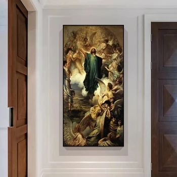 3D Deus Ascensão Do Senhor Diamante pintura DIY Mosaico Religioso Deus Cartazes Kits Completos Presente Strass Imagem
