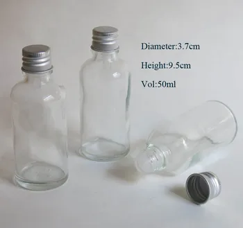 atacado 100pcs 50ml claro garrafa de vidro com redutor de conta-gotas e tampa inviolável,50ml claro garrafa óleo essencial