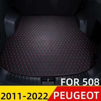 Tronco de carro Tapete Para Peugeot 508 2011-2022 de Todos os Tempo XPE Lado Plano de Carga Traseira Tampa Tapete Forro Cauda Auto Peças Inicialização de Bagagem Pad