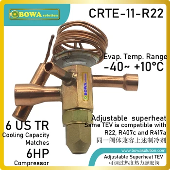 6TR R22 TEV corresponde 6HP refrigerante compressor & estático superaquecimento pode ser ajustado com a configuração de eixo de acordo com as definições