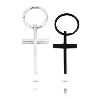 PolishedPlus Personalizada chaveiro cruz de aço inoxidável chave pingente personalizado para as Mulheres aniversariante presente