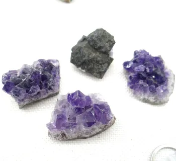 2021 Novos Natural pedra de Gema Crua Quartzo Ametista Púrpura de Cristal Cluster de Cura Pedras Amostra de Artesanato de Jóias de Enfeite Decoração