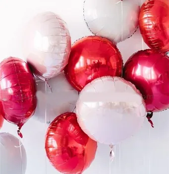 10pcs de 18 polegadas Folha de Balão de Festa Infláveis, Bolas de Prata, Decoração de Casamento Feliz Aniversário Brinquedos Infláveis Balões de Ar