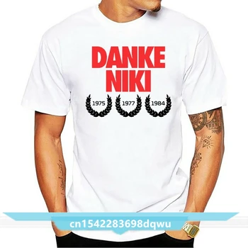 Danke Niki Lauda 1949-6X Campeonato Adulto de Algodão T-Shirt de Verão de Novo Homens 100% Algodão Legal de Manga Curta, Camisetas