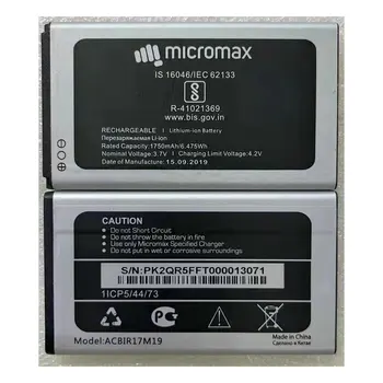 3,7 V nova de alta qualidade 1750mAh Micromax ACBIR17M19 telefone móvel bateria de substituição
