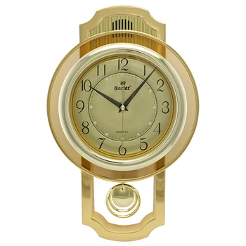 Estrela da moda relógio de bolso de ouro, relógio de quartzo de olhar silencioso de música de cronometragem relógio mudo