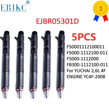 5PCS EJBR05301D Injector Diesel Bico EJBR0 5301D Spray Common-Rail de Injeção de Montagem para Delphi YUCHAI 2,6 L 4F MOTOR YC4F-2008