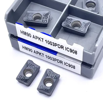 HM90 APKT1003PDR IC908 fresa de Ferramenta para Torneamento de insertos de carboneto de Fresamento com ferramenta de Torno CNC, ferramenta de facear insere