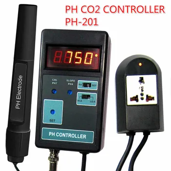 Display LCD Digital de PH CO2 Controlador de Medidor de Peixes de Aquário Aquário 0.00~14.00 PH + de Comutação de Tomada 110V / 220V