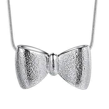 Design bonito cor de Prata arco pingente de colar de moda festa jóias para a mulher de boa qualidade, preço de fábrica por atacado AN119