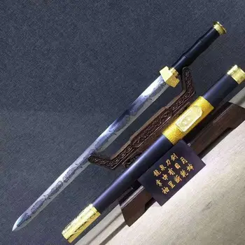 Handmade Chinesa de Wushu Espada Afiada HRC60 Aço Manganês Alto Kung Fu Jian Full Tang, que Pode Ser Cortada de Bambu