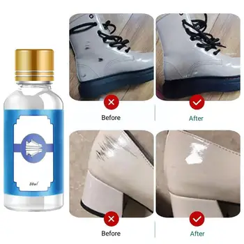 30ml Sapatos Brancos de Limpeza Clarear Atualizada polonês Ferramenta de Limpeza Para o Casual Sapatos de Couro envernizado Aspirador de Limpeza doméstica T E5a6