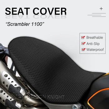 3D Respirável Tampa de Assento Para a Ducati Scrambler 1100 Scrambler1100 Pro Sport especiais 2018 Motocicleta Anti-Deslizamento da Almofada do Assento Tampa