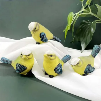 3D Bonito dos desenhos animados Papagaio de Silicone Vela do Molde de Gesso, Resina Cubo de Gelo de Cozimento Molde Quarto de Decoração de Festa de Aniversário, Presente de Casamento de lembranças