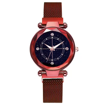 Quente Marca De Luxo Ímã Milanese Mulheres Relógios De Senhoras Relógios De Pulso, De Ouro Rosa Quartzo Horas Montre Femme Reloj Mujer Assistir 2019