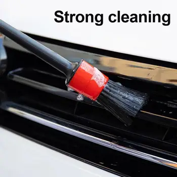 6Pcs Limpeza de Pincéis Para o Carro de cabo Longo Painel de Saída de Ar da Roda BrushCar Exterior Interior de Limpeza Automática Detalhando Escova