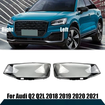 Para a Audi Q2 Q2L 2018 2019 2020 2021 Farol Dianteiro Tampa Transparente Abajur Farol Shell Lâmpada de Vidro de Shell Luzes Máscara de Lente