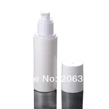 100 ML de loção branca pressione a bomba de garrafa ou loção ou wc de garrafa de água ou branco garrafa PET com plano de cap