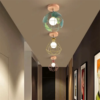 Moderna Teto Lâmpadas E27 Colorido de Luzes do Teto para Casa Sala Cozinha, Quarto, Corredor de Decoração de Luz Loft de acessórios de Metal