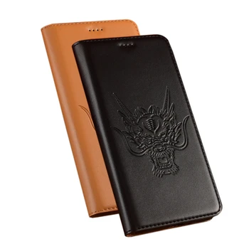 A pele Natural e Magnético Fechado Flip Cover Para Asus ROG telefone 5 Pro/Asus ROG telefone 5 Telefone Bag duplo Slot de Cartão de Bolso Stand Coque