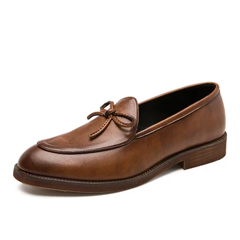DAFENP Casuais Sapatos de Couro Homens Macio e Confortável Condução Sapatos Homens Mocassim Calçados Para Homens Schoenen