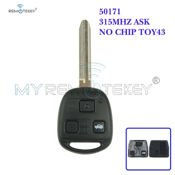 Remtekey Denso( não Valeo) chave Remoto de 3 botões TOY43 sem cortes da lâmina de 315mhz nenhum chip para Toyota Land Cruiser FJ Cruiser 1998-2011