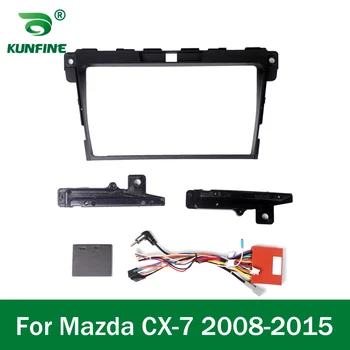 Carro GPS de Navegação de som Para a Mazda CX-7 2008-2015 Rádio Fáscias Moldura do Painel Ajuste de 9 polegadas 2Din No Traço central da tela