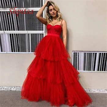Sexy Vermelho Longa Noite Vestidos De Festa Plus Size Senhoras Mulheres De Uma Linha Prom Vestidos Formais Vestido De Noite