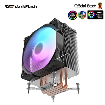 Darkflash S11 Silêncio PWM 4PIN 12cm ventoinha do Cooler 4 Heatpipes ARGB Cooler Radiador Intel LGA 1150 1151 1200 1366 AMD Socket 2011