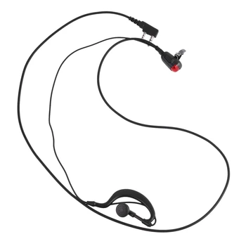 2 Pin G Forma de Fone de ouvido Fone Mic Para Dois sentidos de Segurança de Rádio Walkie-Talkie Para Kenwood aparelho de Rádio BAOFENG
