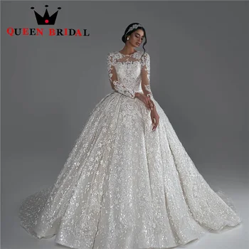 Elegantes Apliques de Vestidos de Casamento do Laço 2023 Requintado Encantador de Vestido de Noiva Para Mulheres Vestidos De Noiva Tamanho Personalizado PO14