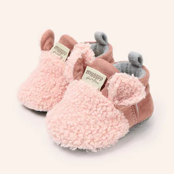 Inverno Sapatos de Bebê Cute Animal Aquecido sapatinhos de Criança Calçados Menina Sapatos de Sapatos Recém-nascido Para Bebê Menina 6To de 12 Meses Menina