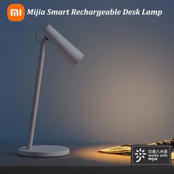 Xiaomi Mijia Inteligente Recarregável Lâmpada de Mesa Tipo c LED 5W 100lm Malha 3 Grau Modos de Escurecimento Controle Remoto Inteligente Com Mi Casa App